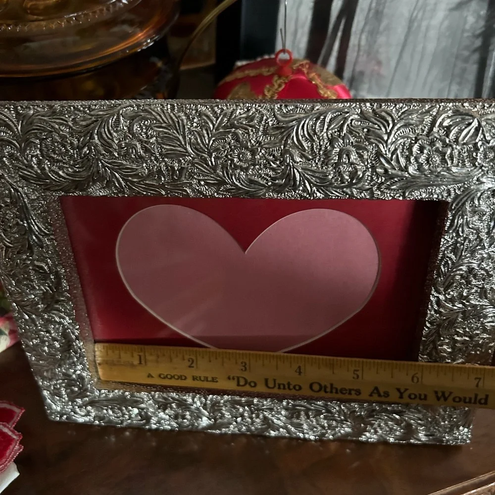 Vintage Framed & Matted Heart Picture